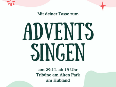 Schriftzug Adventssingen in Groß