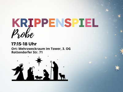 Sterne und ein Bild von der Krippe